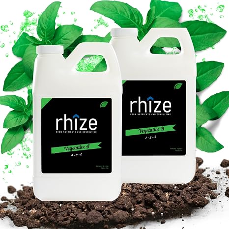 Vegetative Nutrient Set 2-Part Plant Food for Soil Coco Hydroponics 1L | Two-Part Formula Builds Strong Roots, Stems & Vigorous Foliage, Easy Equal-Ratio Feeding, No CalMag Needed Indoor/Outdoor Use