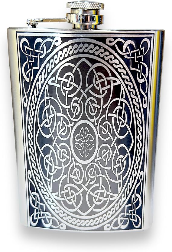 8oz Celtic Design Flask