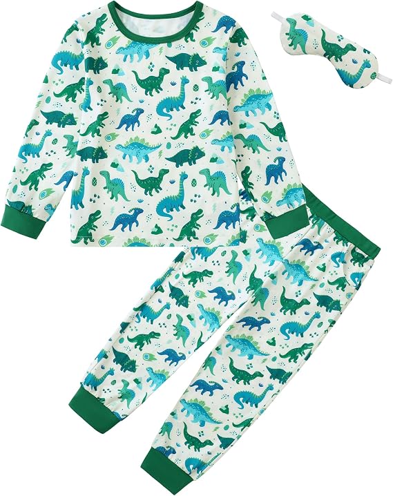CARETOO Toddler Baby Boy Pajamas Set Kids Sleepwear 2 Pcs Pjs Long Sleeve Top and Pants for 2-7 Years
