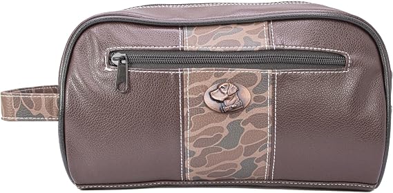 ZEP-PRO Lab Brown Pebble Old School Camo Men's Toiletry Dopp Bag