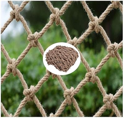 Rope Netting Playground, Child Balcony Safety Net Railings Protection Fence Decor Climbing Woven Rope Truck Cargo Trailer Netting Birds Net Treehouse Swing 1x5m Size : 4  5m13  16ft