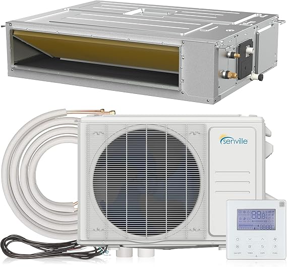 Senville Ducted Mini Split AC/Heating System, Concealed Duct, 24000 BTU