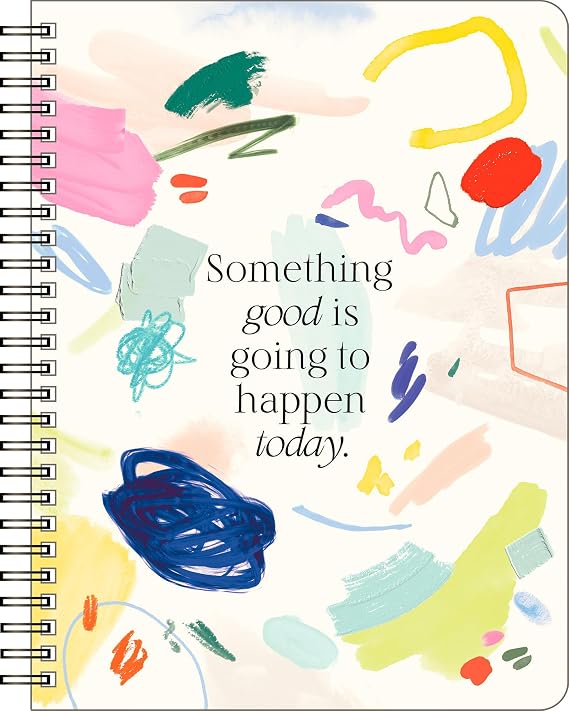 Compendium Spiral Notebook - Something Good Is Going to Happen Today. A Designer Spiral Notebook with 192 Lined Pages, College Ruled, 7.0W x 9.25H