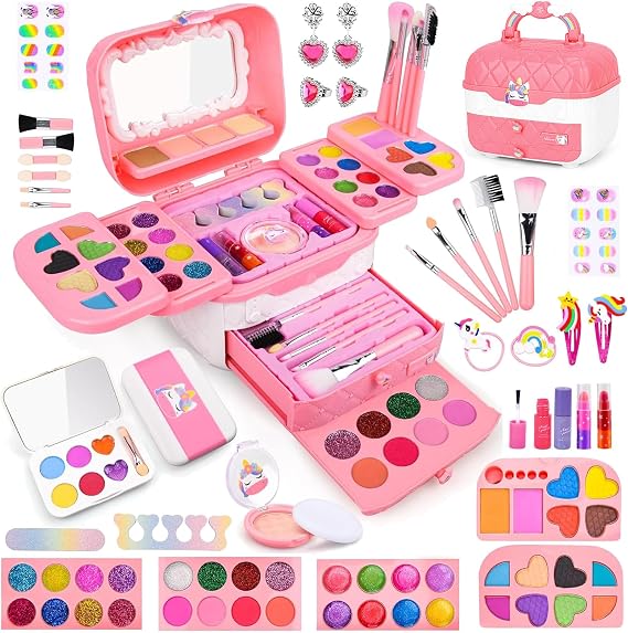 Makeup Set, Toys, Girls, Makeup, Kids, Cosmetics, Elementary School, Additive-free, Birthday Gift, 4, 5, 6, 7, 8, 9 Years Old