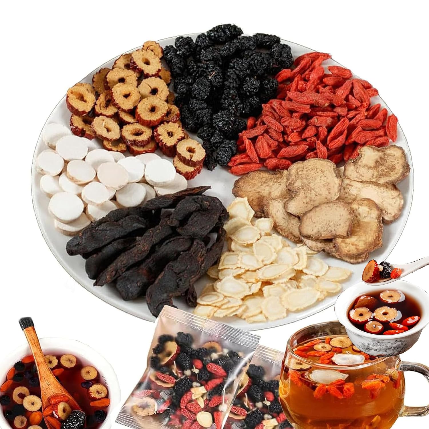 Te Chino Para Limpiar Los RiñOnes,204060Pcs the Para Limpiar Los Riñones,kidney tea formula ginseng Six treasure tea,Bolsita De Té De Hierbas Chinas Para Riñones Para Hombres y Mujeres 60Pcs