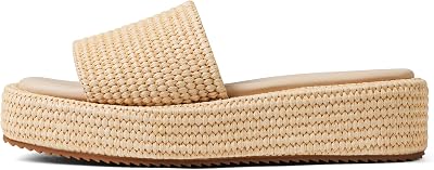 Platform Wedge Espadrille Sandals for Women Summer Beach Outdoor Straw Raffia Comfortable Brown Vacation Sanda for Women