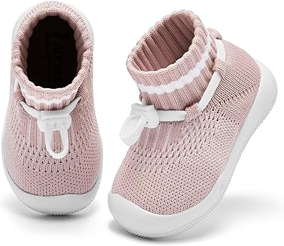 Baby Socks Shoes for Boys and girlsAnti Slip Sports ShoesToe ProtectionBaby Walking Shoes, Lightweight and Breathable Slip on Walking Shoes
