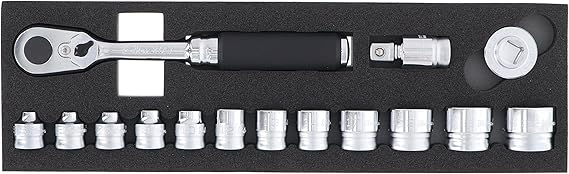 Ko-ken 3285ZA 3/8 Sq. Dr. 15-Piece Metric Socket Set Z-Series | Z-Series 15-piece 6-point metric socket set with 3/8 Sq. Dr., covering sizes 5.5mm to 22mm.