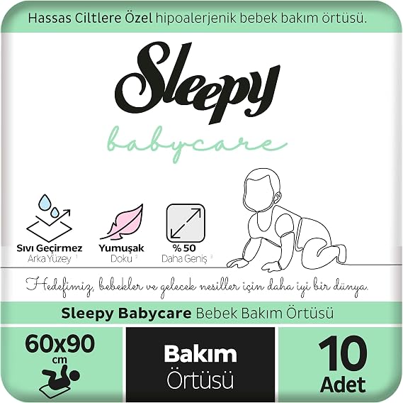 Sleepy Babycare Bebek Bakım Örtüsü 10 Adet