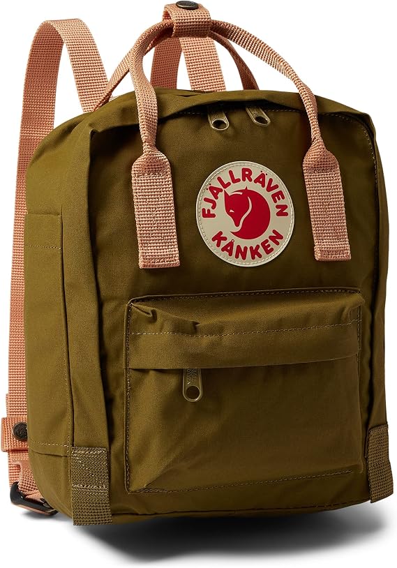 Fjallraven Unisex Kanken Mini Foliage Green/Peach Sand One Size One Size