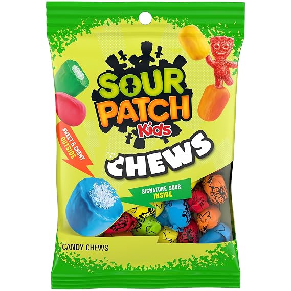 SOUR PATCH KIDS Chews Soft & Chewy Candy, 5.12 oz