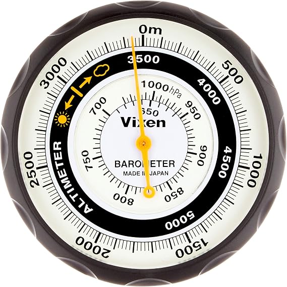 Vixen 46811 Altimeter, Analog Barometer, Black