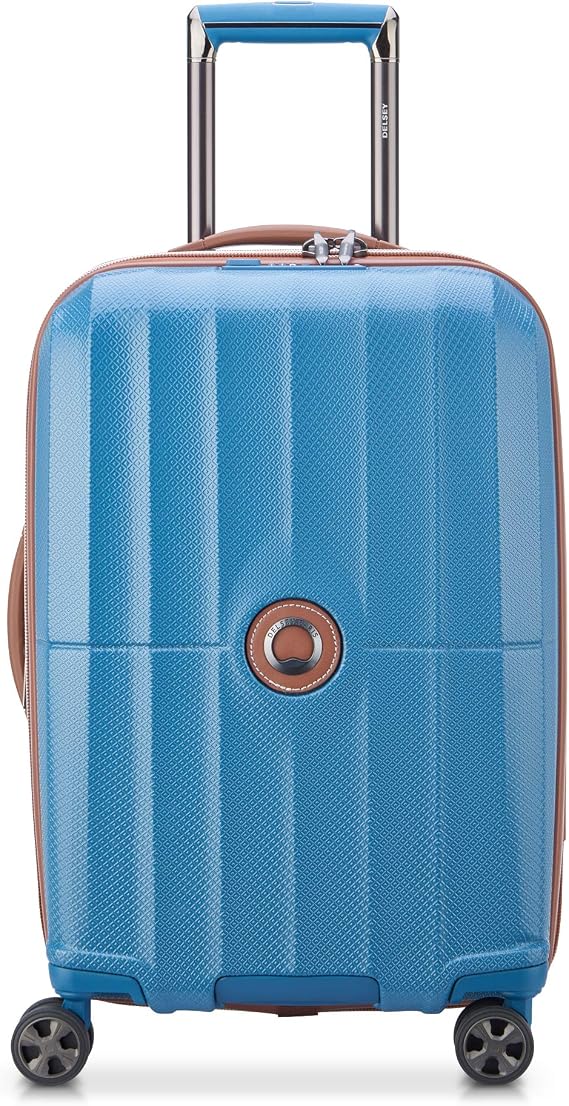 DELSEY PARIS Carrousel Hardside Expandable Luggage with Spinner Wheels, Baltic Blue, Carry-on 21 Inch