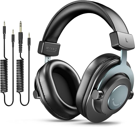 FIFINE HD8 Wired Studio Monitor Headphone, Detachable 3.5mm/6.35mm Cables | Podcast Headphones with 50mm Drivers, Closed-back, 50mm Drivers, Passive Noise Canceling, Lightweight, for PC/Mixer/Amplifier