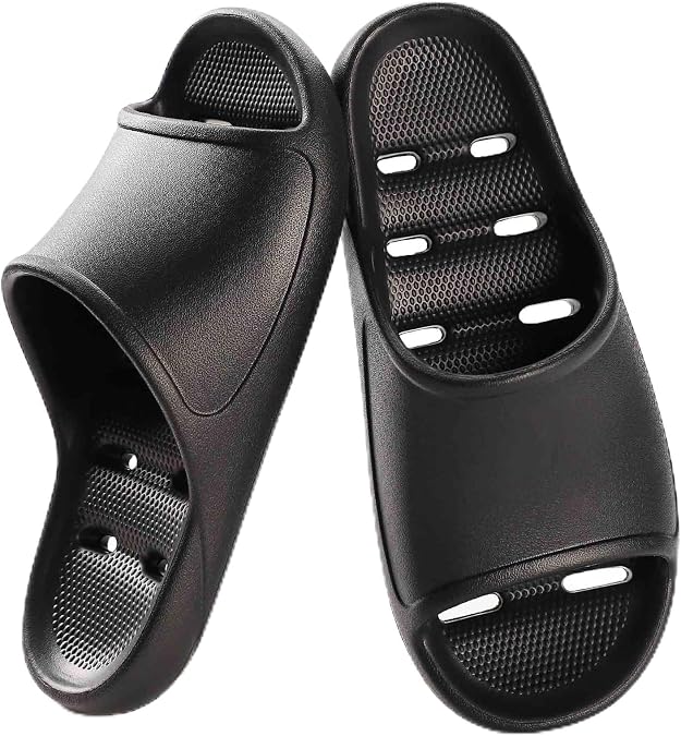 Unisex Arch Support Shower Shoes with Drain Holes Slides