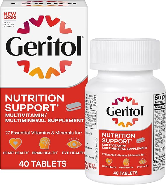 Geritol Multivitamin Supplement, 27 Essential Vitamins & Minerals, 40 Tabs