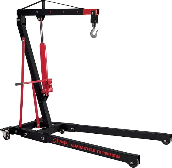 SUNEX TOOLS 5222 2-Ton Folding Engine Crane with Dual Pump Pistons