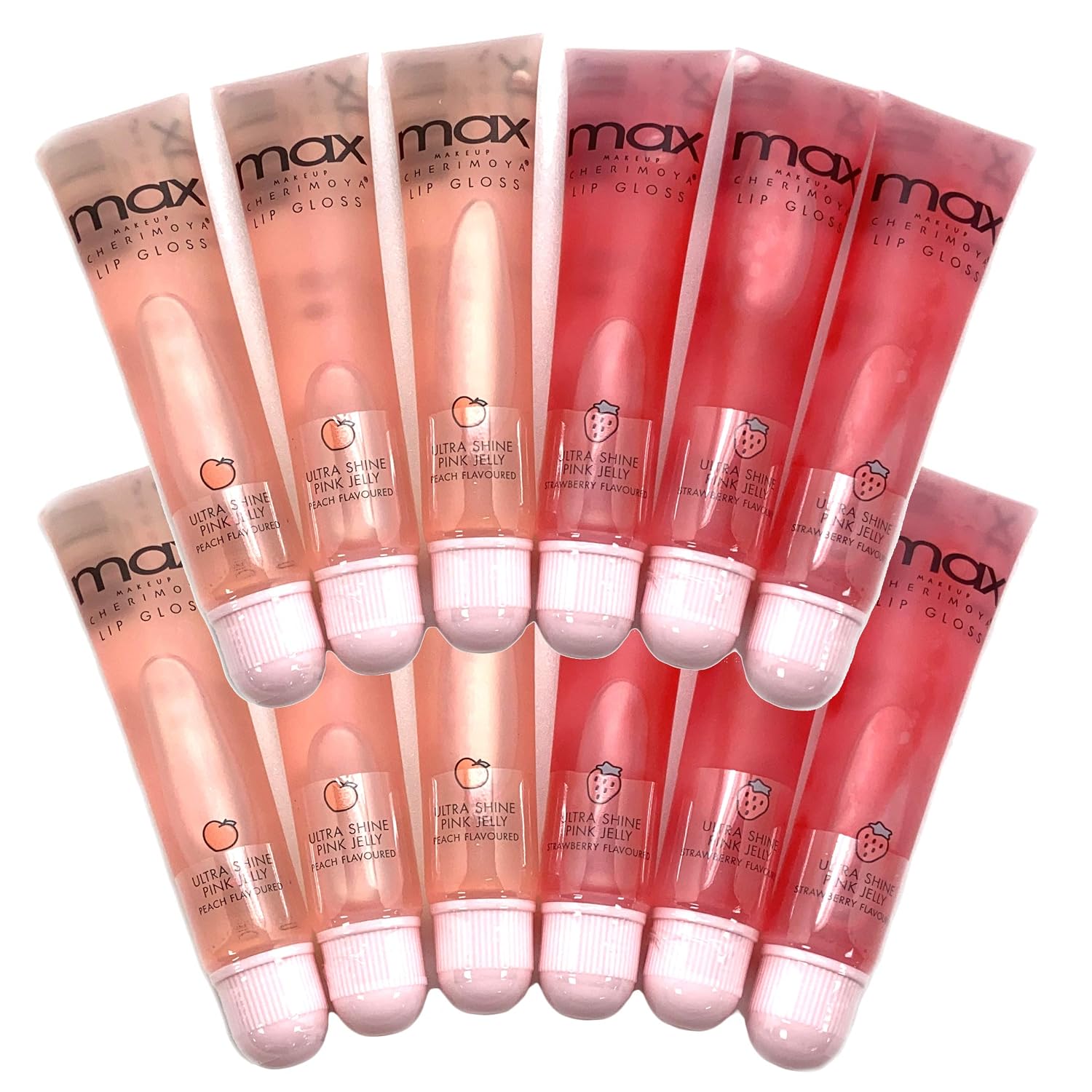 max MAKEUP CHERIMOYA Clear Lip Polish bulk PeachStrawberry