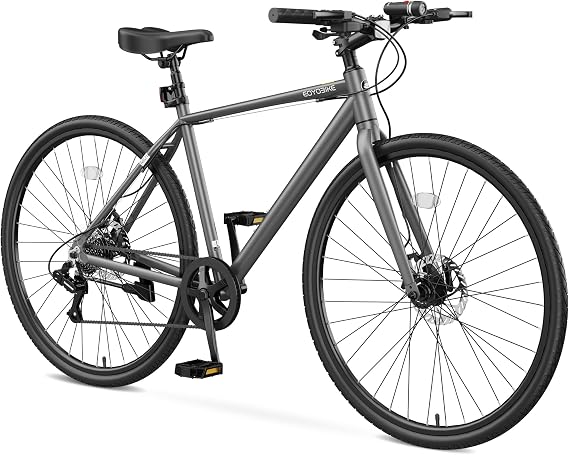 Hybrid Bike for Adults, Men Road Bikes, Lightweight Aluminum Commuter Bike