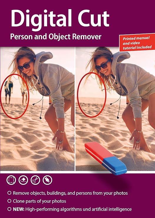 Photo Cut PRO for Windows 11, 10, 8.1, 7 - Edit, remove and change the person and objects from your pictures easily - get rid of unwanted objects - make collages - apply filters and other effects