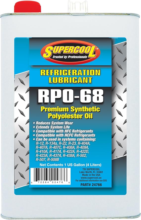 TSI Supercool 24766 HVAC RPO Lubricant 68 ISO Viscosity 128oz 1-Pack