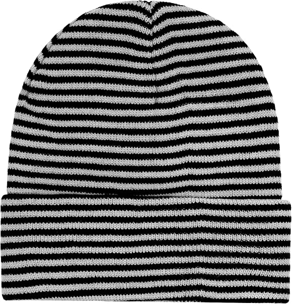 Beanie for Men Women, Unisex Warm Striped Knitted Beanie Hats