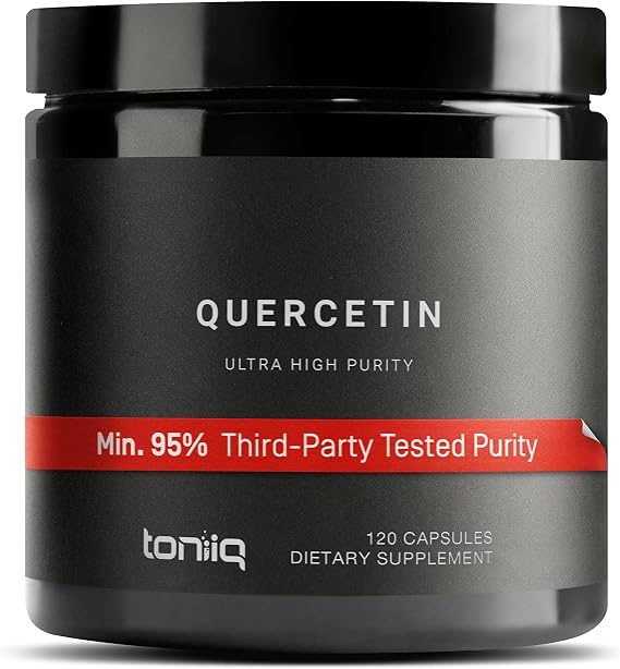 Ultra High Purity Quercetin Capsules 95%+ Highly Purified and Bioavailable | 1000mg Per Serving 120 Capsules Quercetin Supplement