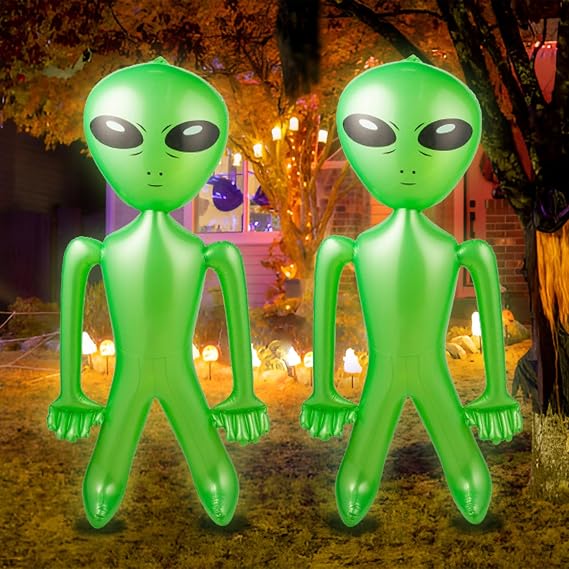 Bedwina 60" Giant Inflatable Alien Halloween Decorations Blow Ups - 2 PK