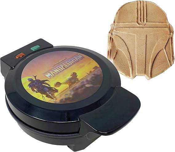 Star Wars Mandalorian Helmet Shaped Waffle Maker - Star Wars Kitchen Appliances, Mandalorian Gifts