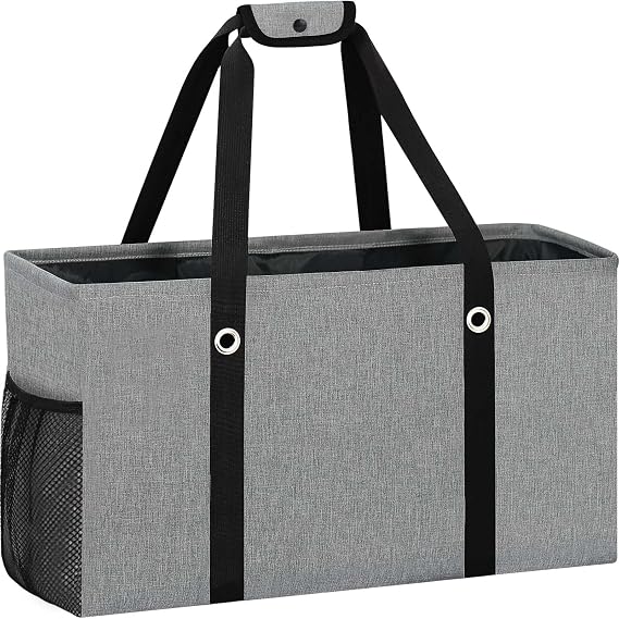 Standing Extra Large Reusable Grocery Bag with Handle, Thirty One Utility Tote Foldable for Shopping and Beach