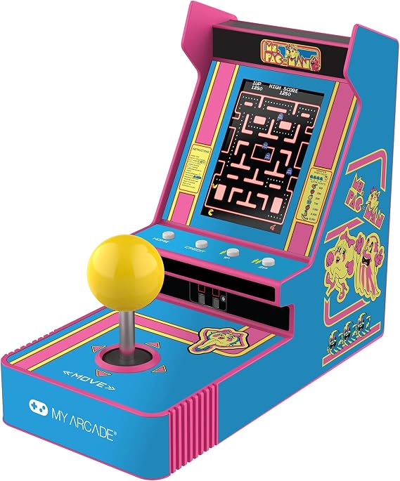 My Arcade Ms. Pac-Man Joystick Player: Retro Arcade Classics, 3.5" Screen
