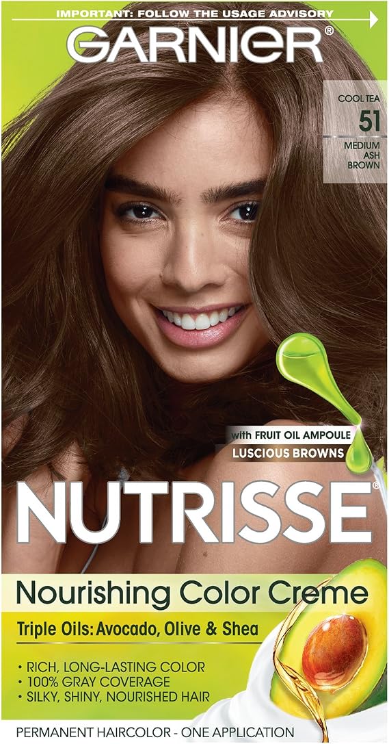 Garnier Nutrisse 51 Medium Ash Brown-Cool Tea