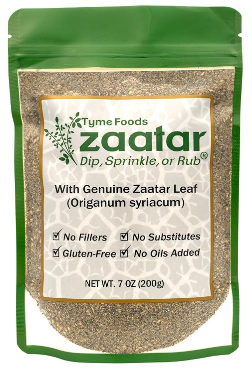 Zaatar by Tyme Foods Zaatar Seasoning with Genuine Zaatar Spice Leaf - Fresh Za'atar Seasoning Blend Mixed in USA