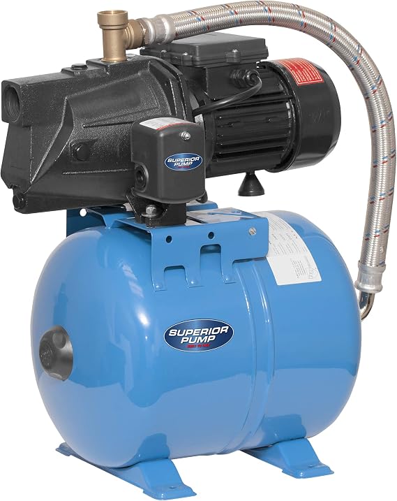 Superior Pump 94525 1/2 Hp Shallow Well Jet Pump -with24L Tank , Black