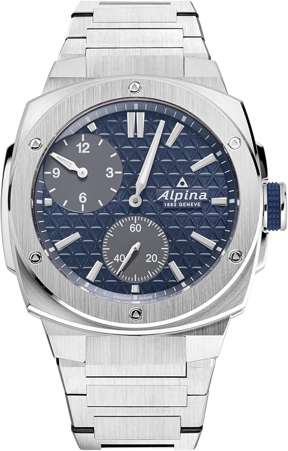 Alpina Men's Automatic Alpiner, 41mm Silver-Tone Stainless Steel Case with a Navy Dial (Style: AL-650NDG4AE6B)