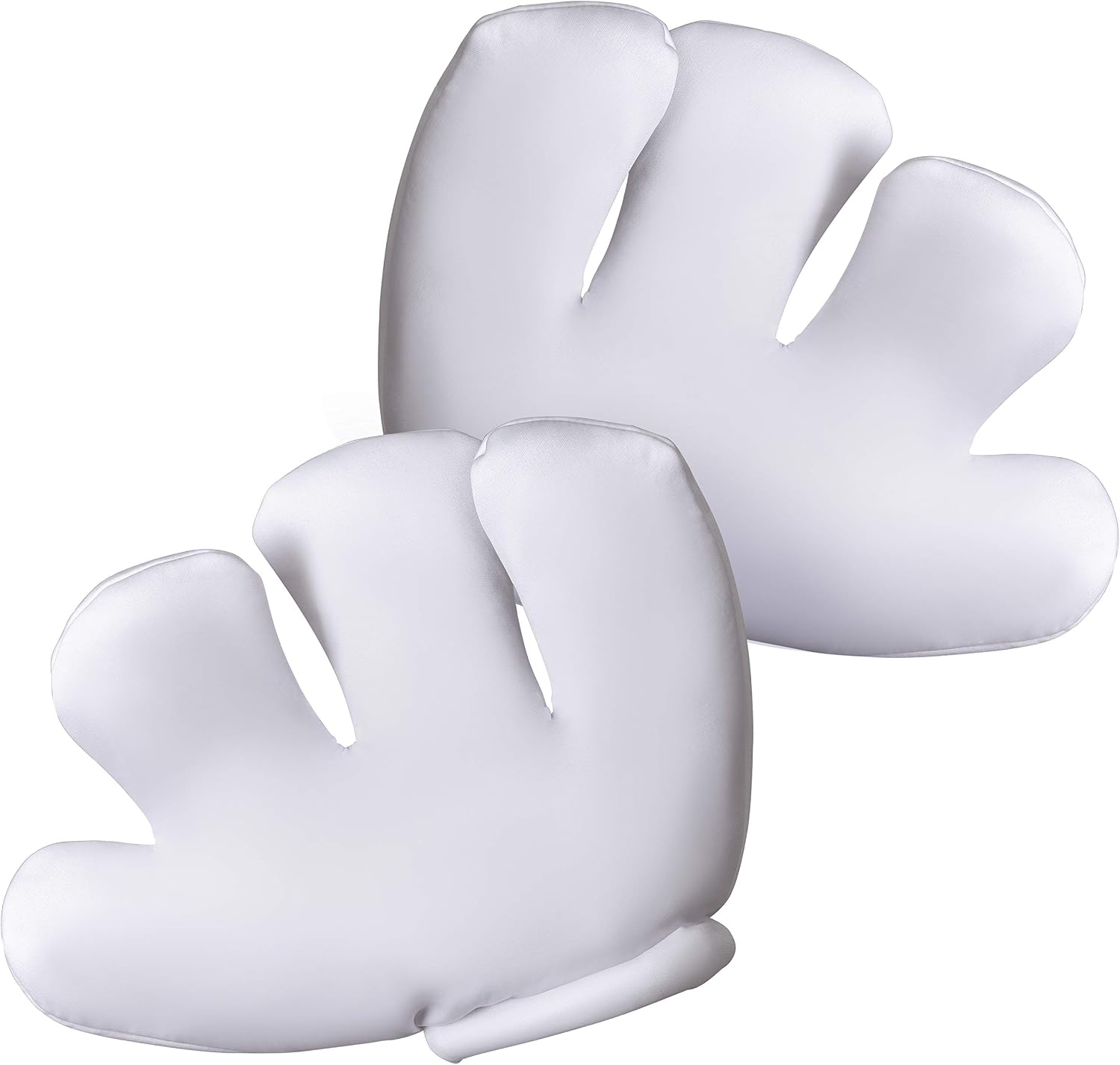 Skeleteen Cartoon Hand Gloves Costume - Giant White Puffy Hands Character Costumes Accessories for Adults and Kids