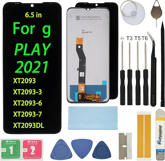 LCD Screen Replacement for Motorola Moto G Play 2021 XT2093 xt2093-3 XT2093-6 XT2093-7 6.5inch Assembly LCD Display Touch Screen Digitizer with Tools Kit