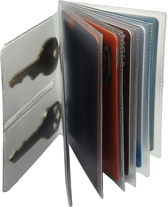 One Heavy Duty Vinyl 6 Pages Insert with Key Pages for Bifold or Trifolds Wallet Made in USA