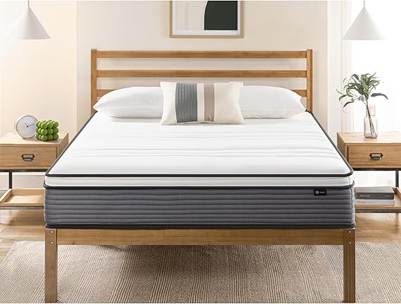 Zinus 10 Inch Support Plus Pocket Spring Hybrid Mattress, Full, Strong Coils for Durable Support, Pocket Innersprings for Motion Isolation, Mattress in A Box