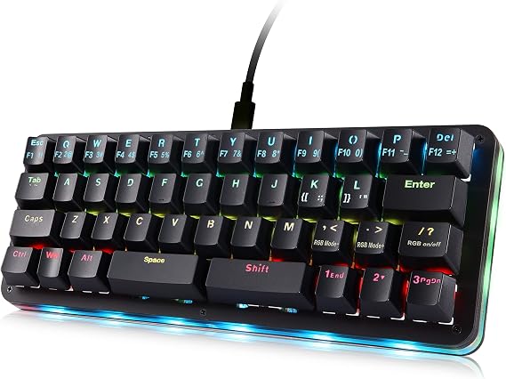 Koolertron 42-Key 40% Macaro Gaming Keyboard - Compact RGB Backlit Mechanical Keypad, Hot-Swappable USB-C Programmable Mini Keyboard for PC/Mac Gamers (Fully Customizable)