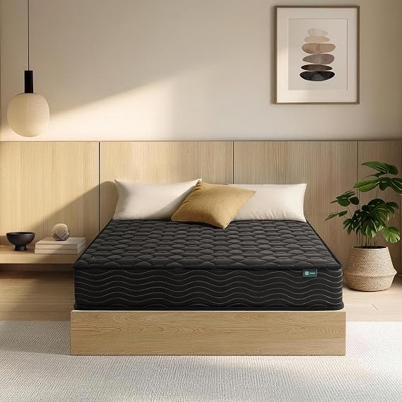 ZINUS BASIC Mattress Pocket Coil, 7.9 inches 20 cm, Black, Semi-Double, 570 Coils, Body Pressure Distribution, Slightly Firm, High Durability, Compression Packaging, Bed Zinus, Japan Genuine Product