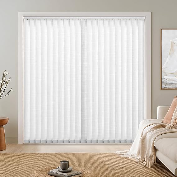 LazBlinds Vertical Blinds Replacement Slats, 25 Pack, White