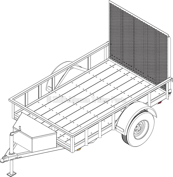 5x8 Utility Trailer Plans, 3,500 lb Capacity, DIY Blueprints, Step-by-Step Instructions, U60-96-35J