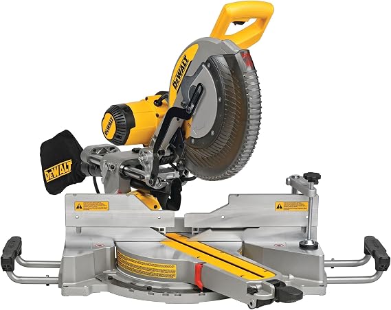 DEWALT Miter Saw, 12-inch Double Bevel Sliding Compound Miter Saw with XPS LED Shadow Light System, Includes Blade Wrench, Material Clamp and Dust Bag (DWS780)