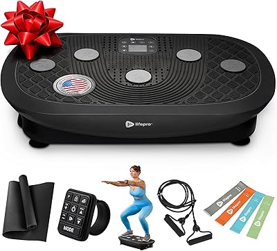 Lifepro Vibration Plate Machines – Full Body Workout, Recovery & Lymphatic Drainage with 4D Motion, Silent Operation, Joint Support, Triple Motor Technology for Circulation, Fat Burn & Toning