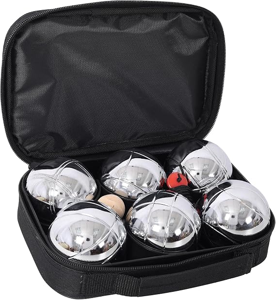 Boules Set Large Action Game, Outdoor, Beach, Lawn Backyard Family Party Games for Adults