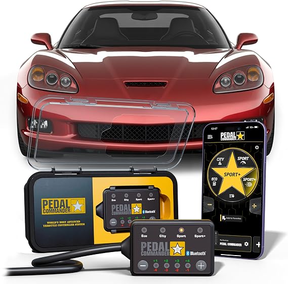PEDAL COMMANDER for Chevrolet Corvette C6 2006-2013 Throttle Response Controller - Plug-and-Play, 4 Driving Modes & App Control, Throttle Controller Performance Mods, Corvette Accessories