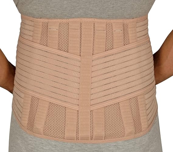 Therall Heat Retaining Back Support, Beige, Large