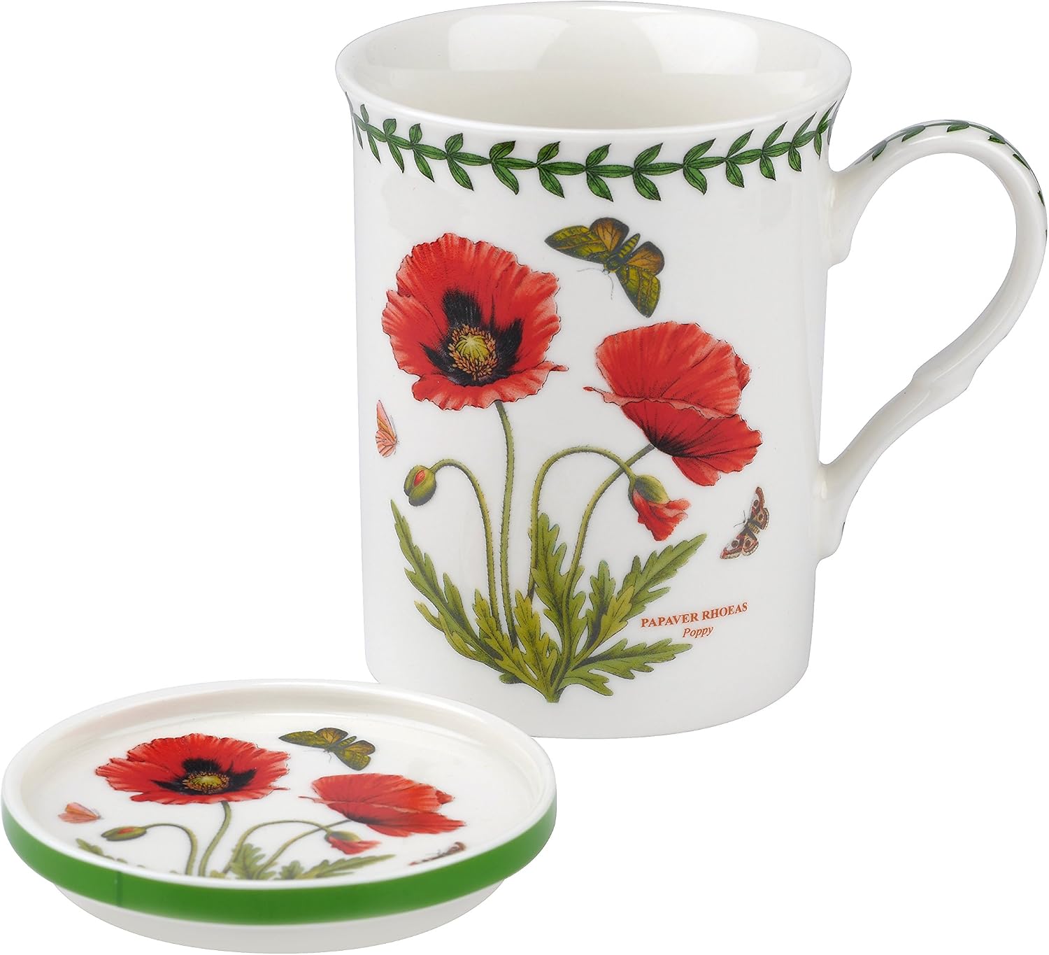 Botanic Garden Mug and Coaster Set Poppy