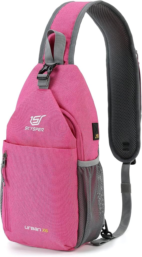 SKYSPER Sling Bag Crossbody Backpack - Chest Shoulder Cross Body Bag Travel Hiking Casual Daypack for Women Men